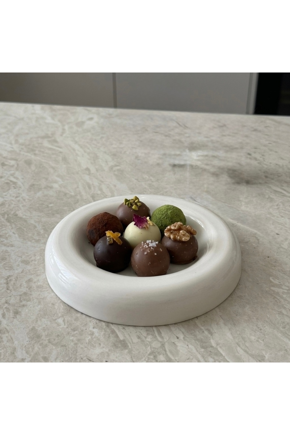 Rüya donut sunum tabağı, bej — görsel 2